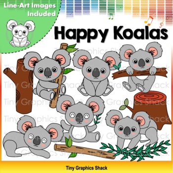 happy koala clip art