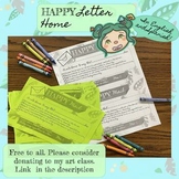 Happy Letter Home (English & Spanish) B&W // Happy Mail //