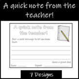 Happy Mail!!! A quick note from the teacher- 7 designs