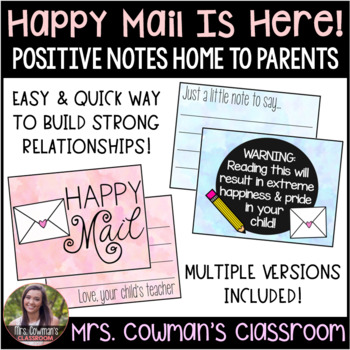 Preview of Happy Mail - Positive Letters Home to Parents