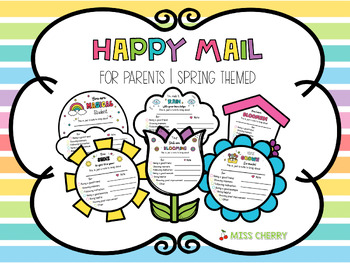 Preview of Happy Mail | Positive Notes Home | EDITABLE | Spring