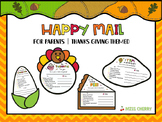 Happy Mail | Positive Notes Home | EDITABLE | Thanksgiving