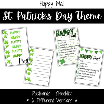Preview of Happy Mail | St. Patrick's Day Theme | Positive Notes | Parent Communication