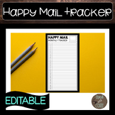 Happy Mail Tracker-editable and print and go