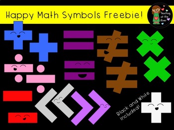 Preview of Happy Math Symbols Clip Art Freebie