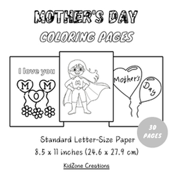 Preview of Happy Mother's Day Coloring Book - Printable Coloring Pages