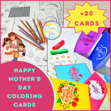 Happy Mother's Day Coloring Cards | PDF Printable Cards