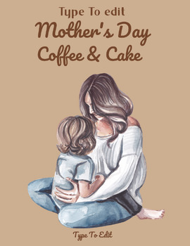 Preview of Happy Mother's Day Event Tea Flyers 4 Fully Customize your Flyer Ready to Edit!