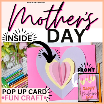 Preview of Happy Mother's Day Inclusive Card Activity, Craft Template | Best Step Mom | 3D