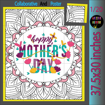 Preview of Happy Mother's Day - best Mom  Quote Collaborative Pages |Be Kind Bulletin Board