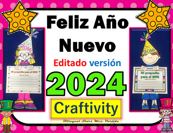 Preview of Ano Nuevo 2024 propositos The New Year 2024 - Año Craftivity  UPDATED