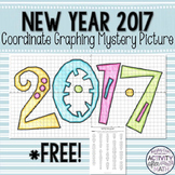 Happy New Year 2017 Coordinate Graphing Picture FREEBIE