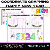HAPPY NEW YEAR 2024 Coordinate Graphing (Updated Yearly) -