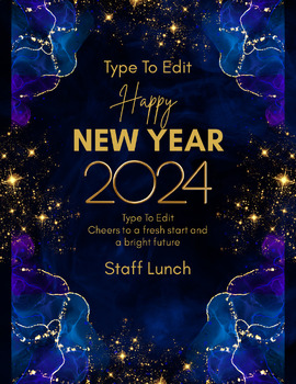 Preview of Happy New Year 2024 Flyers (4) Fully Customize your Flyer Ready to Edit!