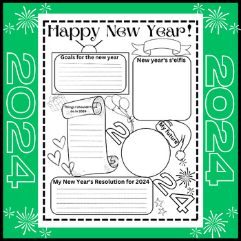 Preview of Happy New Year 2024,  New Year's Resolution, Goals for the new year.