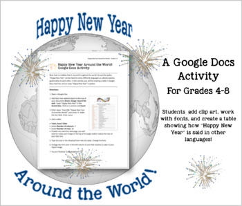 Preview of Happy New Year Around the World--GOOGLE DOCS Activity Gr 4-8