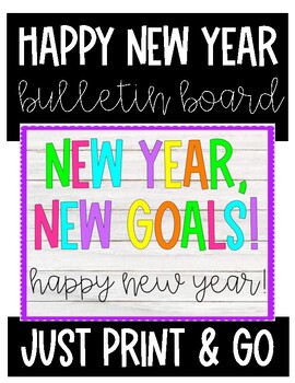 Preview of Happy New Year Bulletin Board | Holiday | Seasonal | Just Print and Go!
