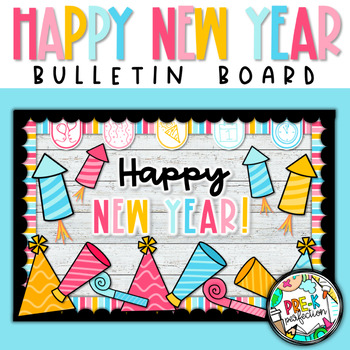 Preview of Happy New Year Bulletin Board | New Year New Goals Board | New Year Same Crew