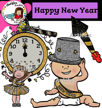 new years eve clock clip art