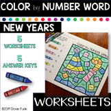 New Years Activities Color By Number Worksheets Morning Work