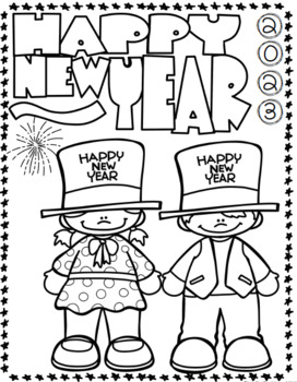 Happy New Year Coloring Pages 2021 [FREE!] by Love Create Edu-Kate