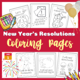 Happy New Year Coloring Pages | New Year Resolution Activi