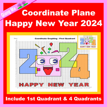Preview of Happy New Year Coordinate Graphing Picture: 2024 (II)