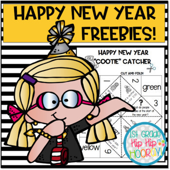 Preview of Happy New Year Freebie with a  Cootie Catcher!