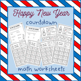 Happy New Year Countdown Math Worksheets
