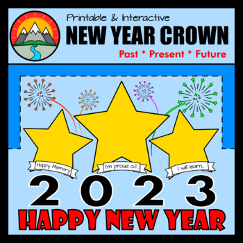 Preview of Happy New Year Crown Interactive & Printable | Goal Setting
