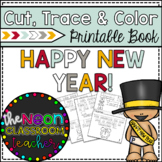 "Happy New Year" Cut, Trace and Color Printable Book!