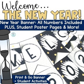 Preview of New Years 2024 Bulletin Board Ideas Coloring Page Word Search Poster January