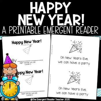 Preview of Happy New Year Emergent Reader