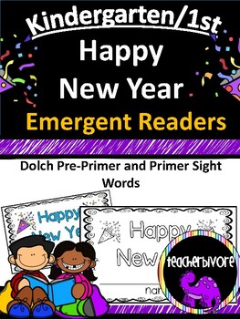 Preview of Happy New Year Printable Booklet (Emergent Readers)  Kindergarten/1st Grade