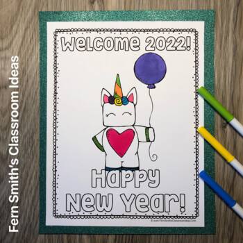 New Years Coloring Pages - 14 Pages of New Years Coloring Fun | TpT