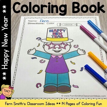 Preview of New Years 2024 Coloring Pages | Coloring Book Dollar Deal