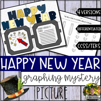 Preview of Happy New Year Graphing Mystery Picture (4 Versions)