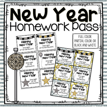 new year homework pass