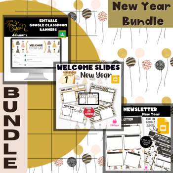 Preview of Happy New Year | New Year Bundle | Google Templates Bundle