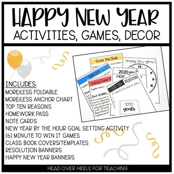 Preview of Happy New Year Resolutions Pack | Activities, Games, Banners, Book Templates