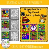 Happy New Year Sight Word Color by Code Sheets