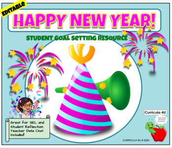 Preview of Happy New Year! Student Goals Resource| Digital Resource for Remote Learning| 