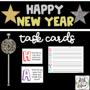 Preview of Happy New Year Task Cards 2024