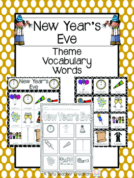 Preview of New Year Vocabulary Cards