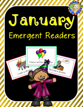 Preview of January-New Year's Emergent Readers