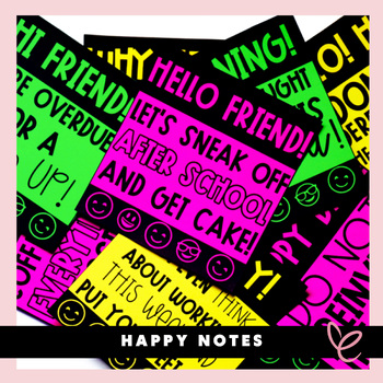 Preview of Happy Notes | Staff Wellbeing