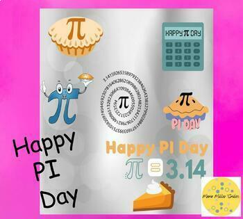 Preview of Happy PI Day Poster Pages March Math Pie (3.14) Student Staff