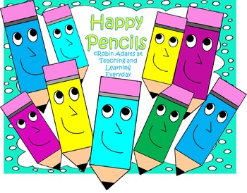 happy pencil clipart