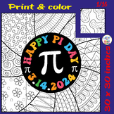 Happy Pi Day 3.14.2024: Collaborative Coloring Poster Art 