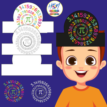 Preview of Happy Pi Day Crafts Hat | 3.14 Crown Headband Activity